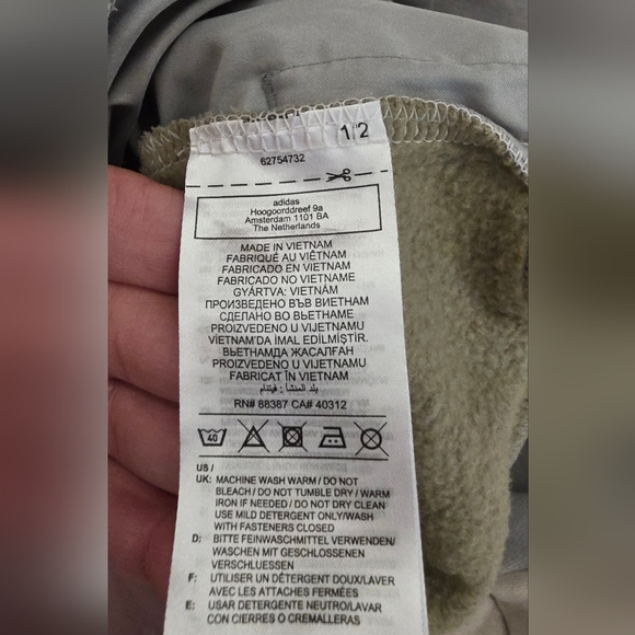 Adidas Men's Essentials Colorblock Full Zip Hoodie Size Small LIKE NEW - Picture 6 of 7